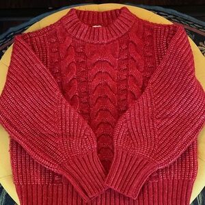 a new day Red Cable Knit Women's Sweater